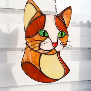 Custom pets portraits, Dog Cat Pet loss gift,  Stained Glass Window hangins, Glass wall decor, Pet personalized gift idea